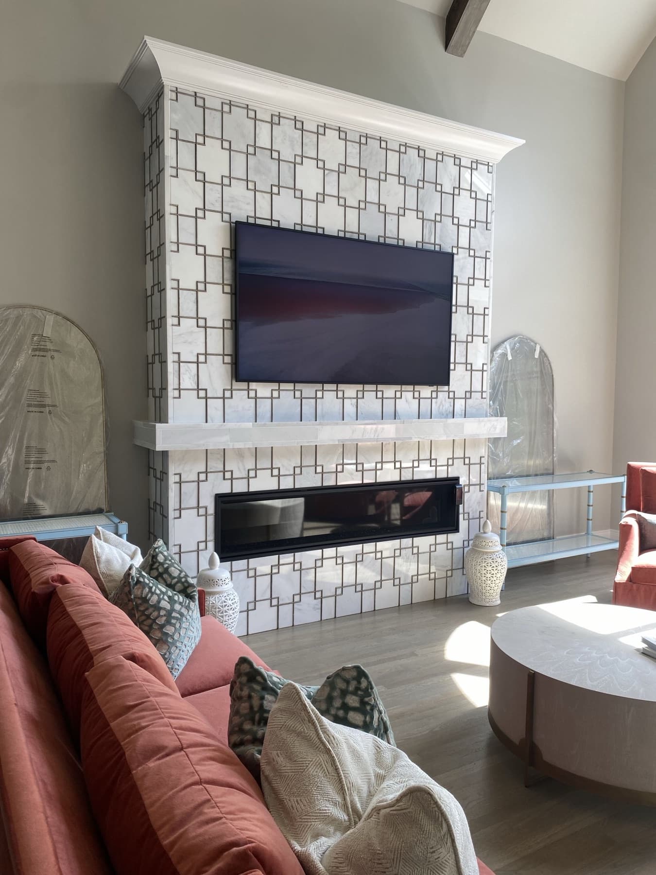 Fireplaces tile installation service in Clermont and Groveland, FL by Aesthetic Tile