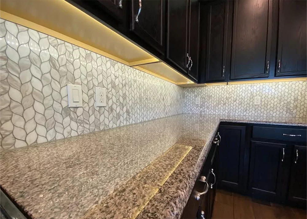 Stylish kitchen backsplash tile installation